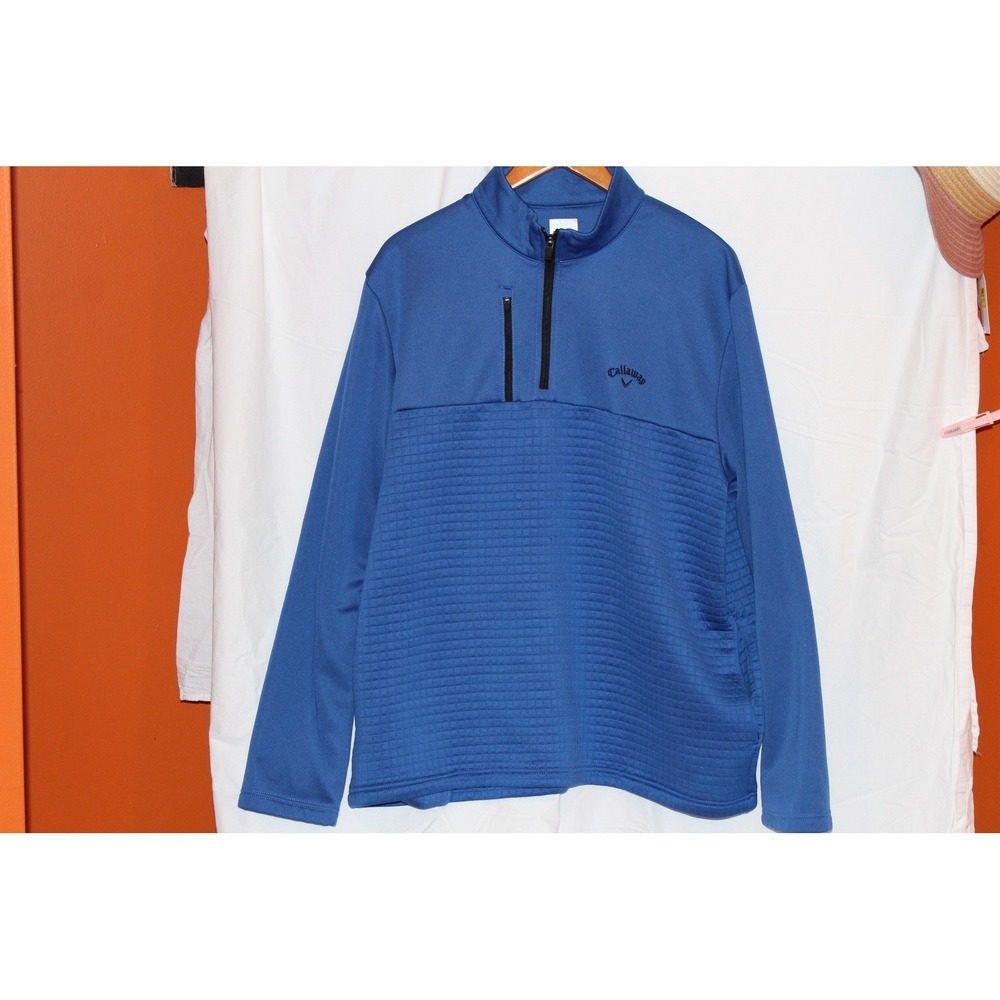 Callaway Blue Quarter‎ Zip Pullover Golf Jacket Mens Large
